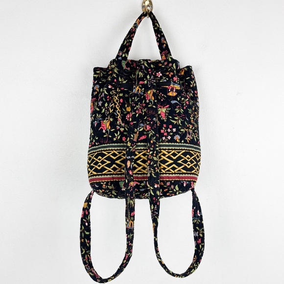 Vintage Vera Bradley Asian Print Quilted Backpack - Picture 2 of 13